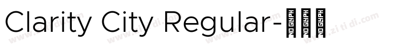 Clarity City Regular字体转换